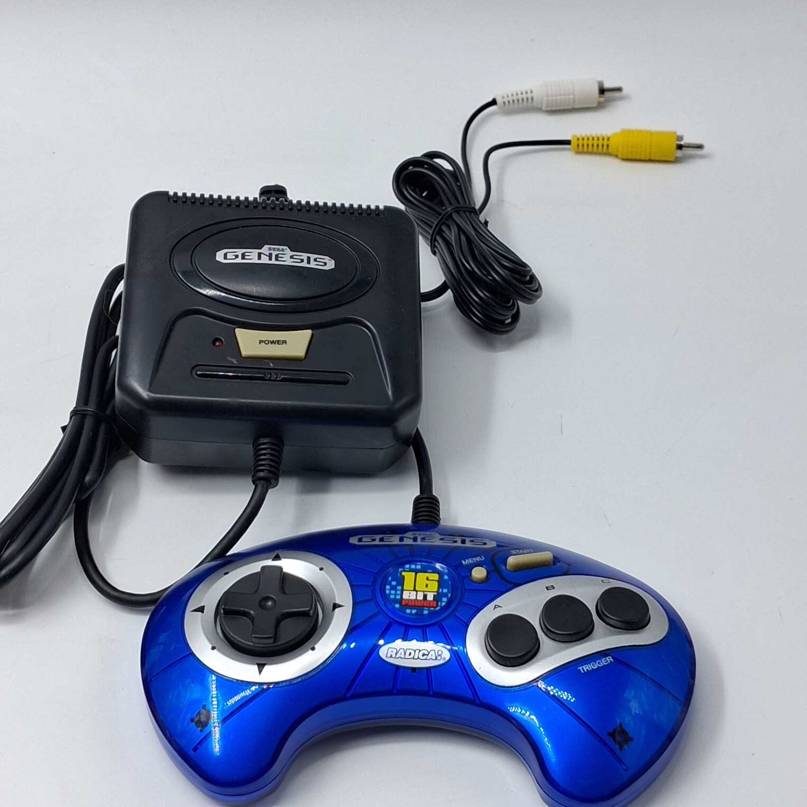 Sega Genesis Mini Console Plug N Play Radica 16 Bit Power Blue Tested Working