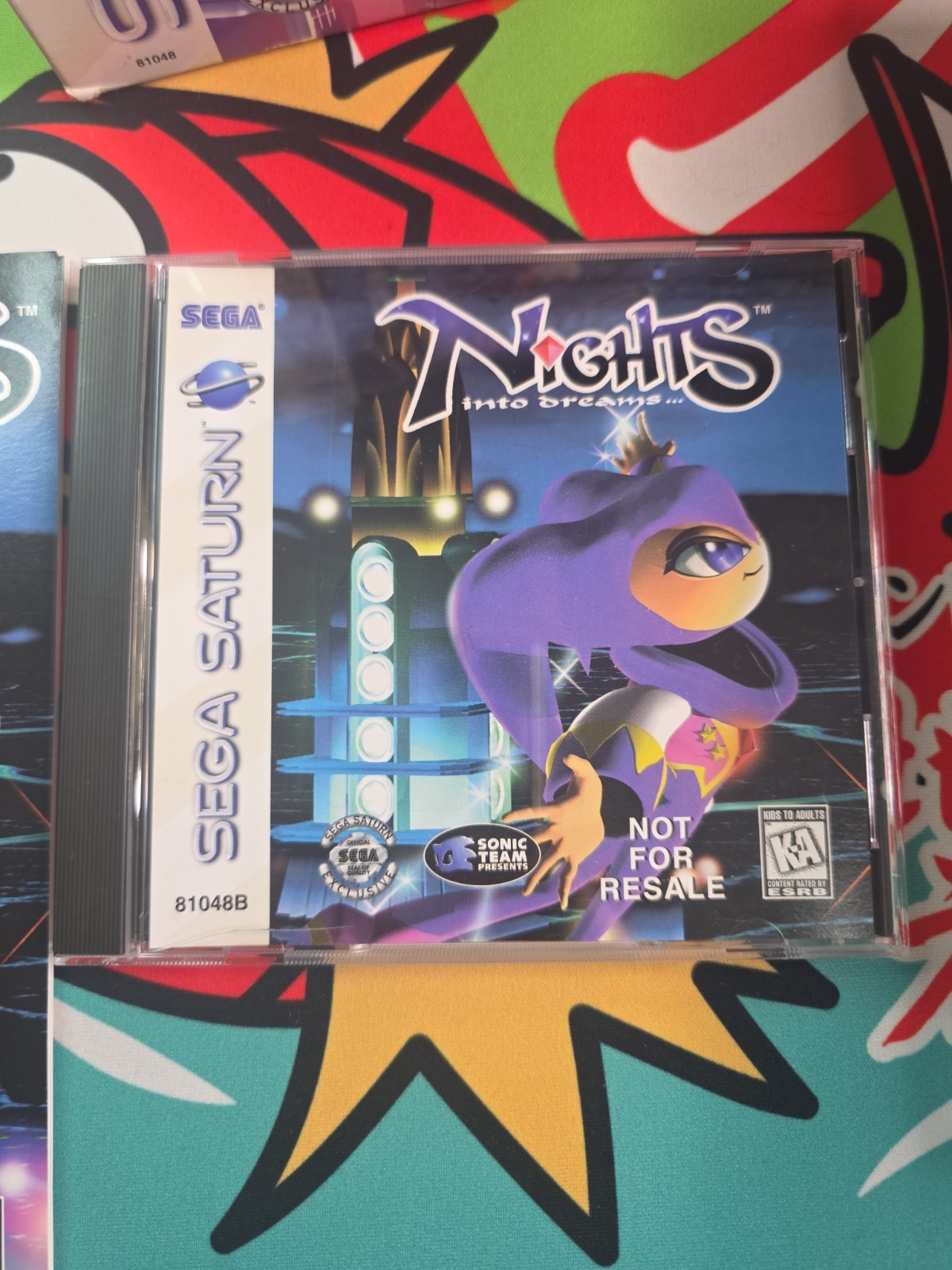 Nights Into Dreams (Sega Saturn) Big Box w/3D Control Pad Complete 2 Reg Cards
