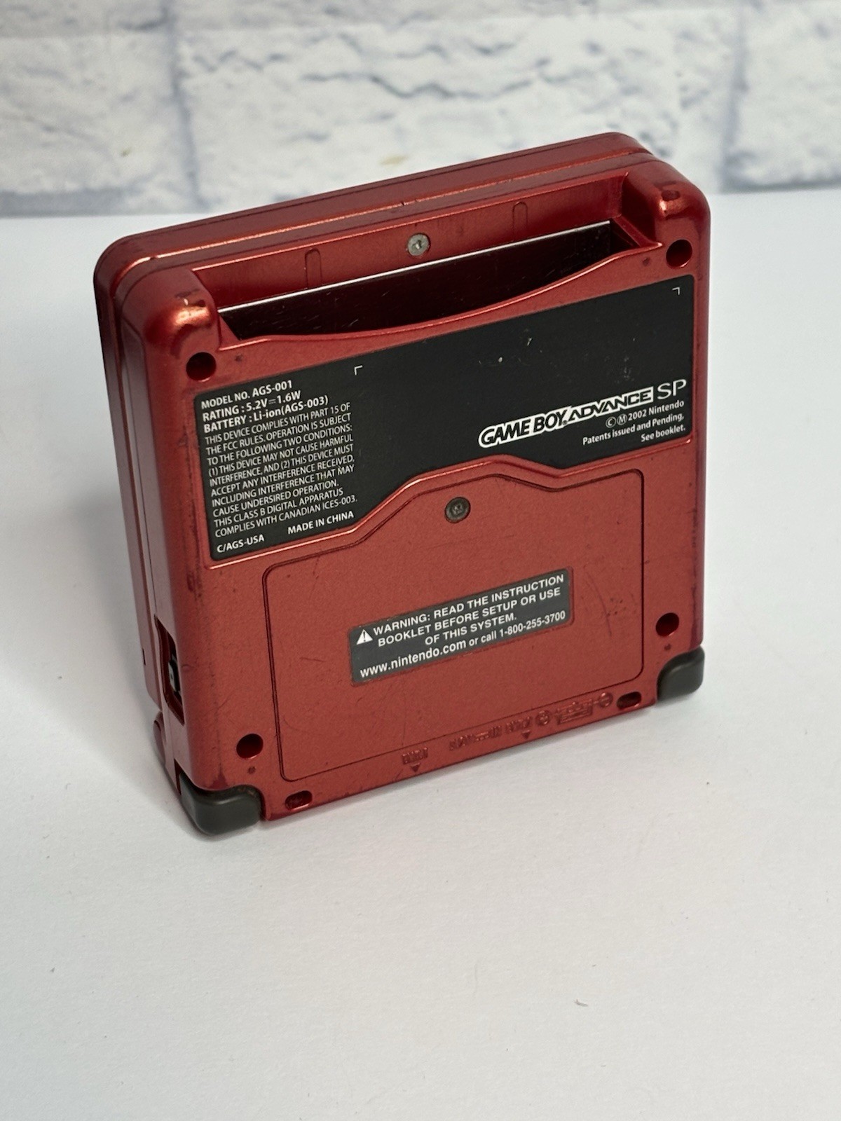 Nintendo Game Boy Advance SP System – Flame Red – Tested Works Great