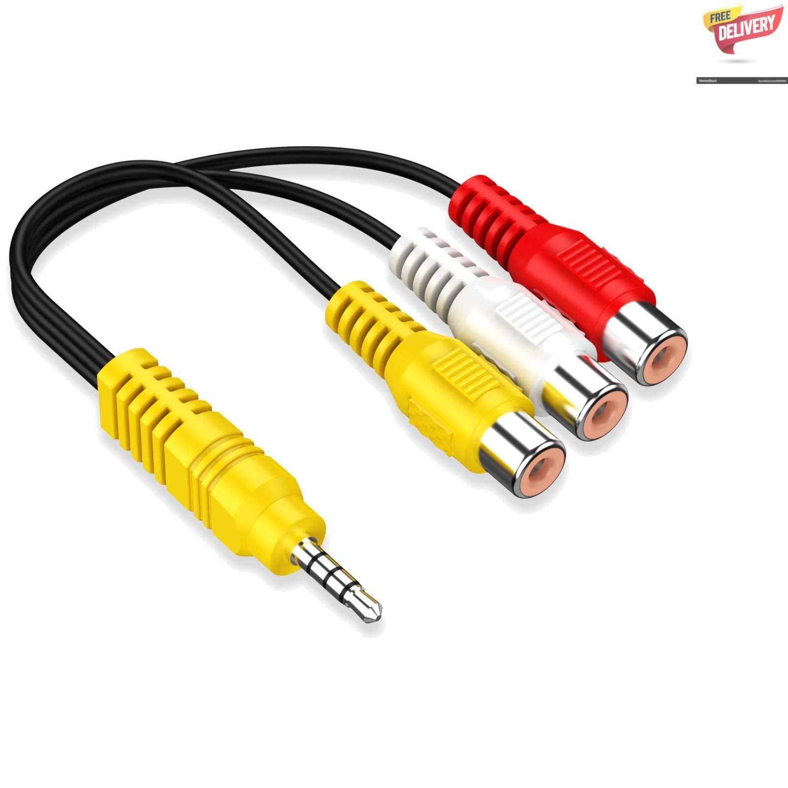 TCL TV 3 RCA to AV Input Adapter – 23CM High-Speed Cable for Seamless Connection