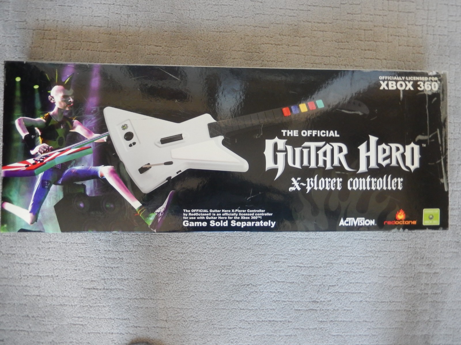 Guitar Hero Xbox 360 X-Plorer Xplorer Wired Controller Red Octane w/box