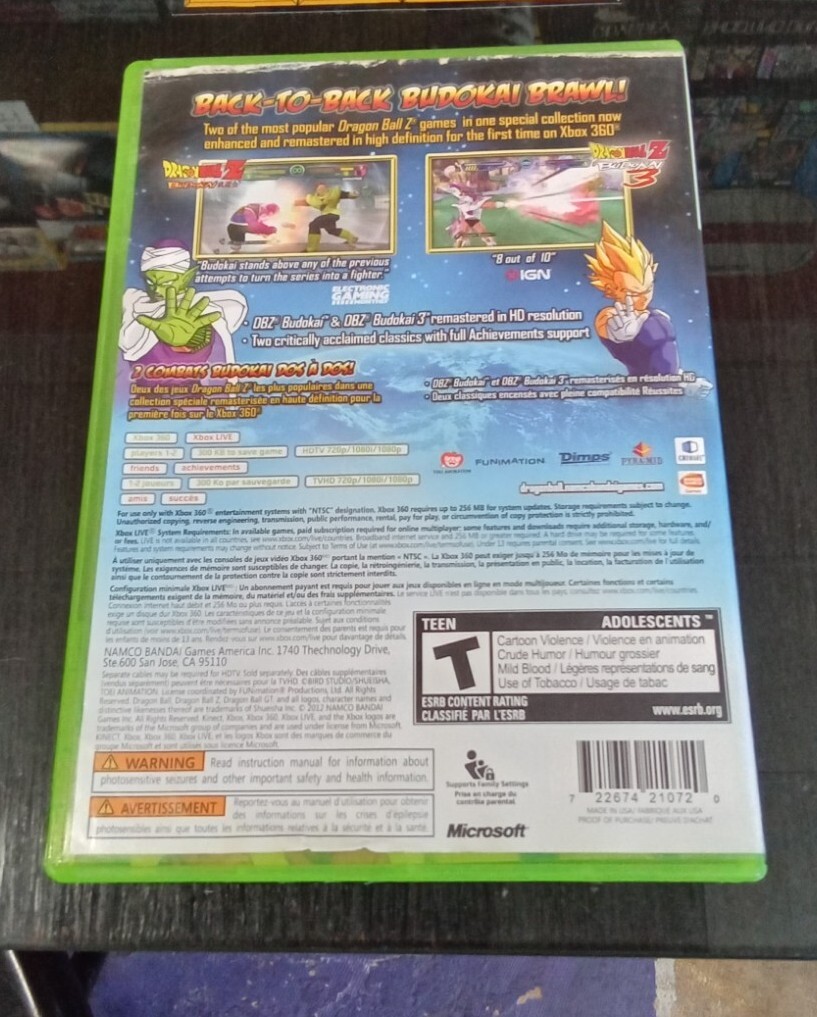 Dragon Ball Z: Budokai HD Collection -Xbox 360 (2012) CIB
