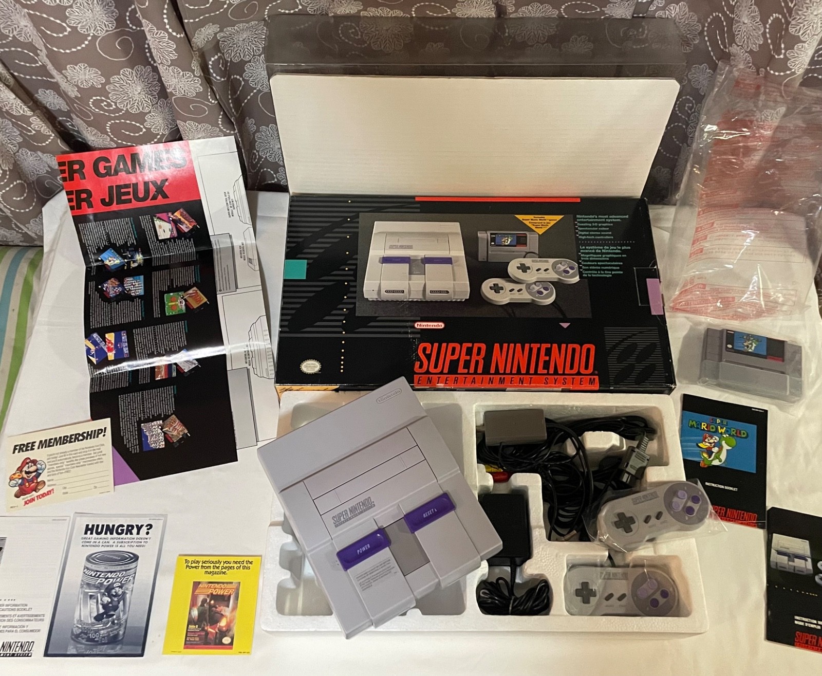 Super Nintendo System CIB Bundle / SuperScope 6 CIB / 68 in 1 SNES Game BrandNew