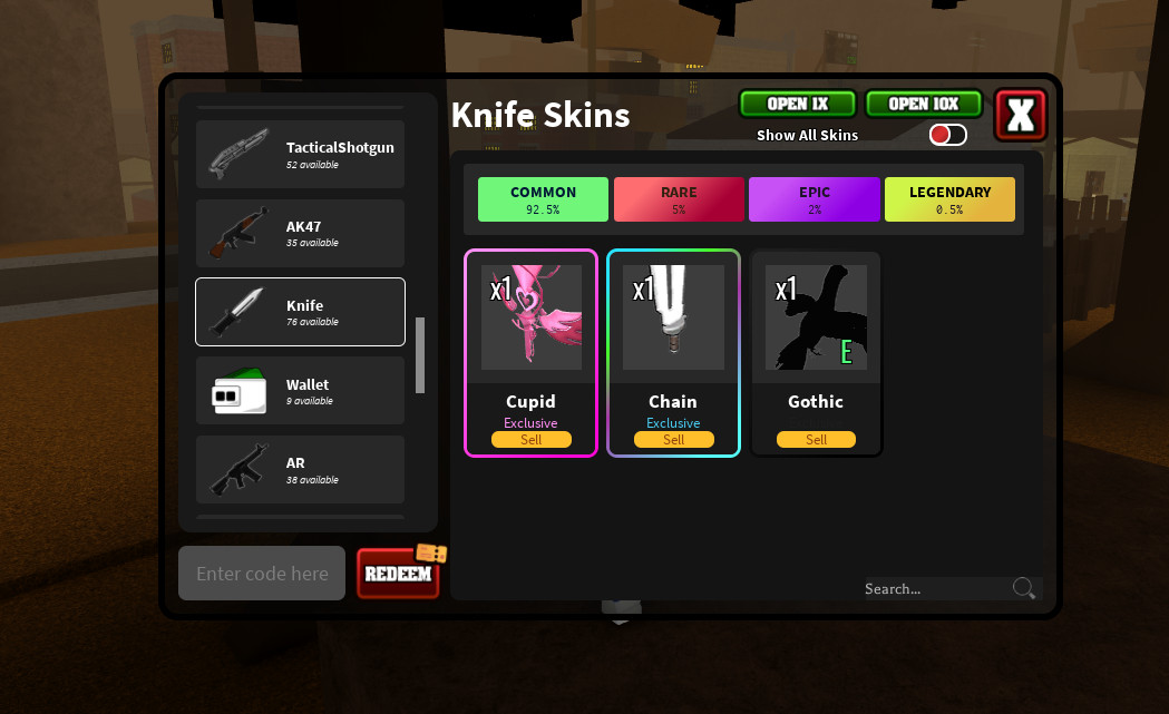 🎃 ROBLOX: ALL MY DA HOOD SKINS (Knives, Revolvers, DB, Tacticals) 🔫 CHEAPEST