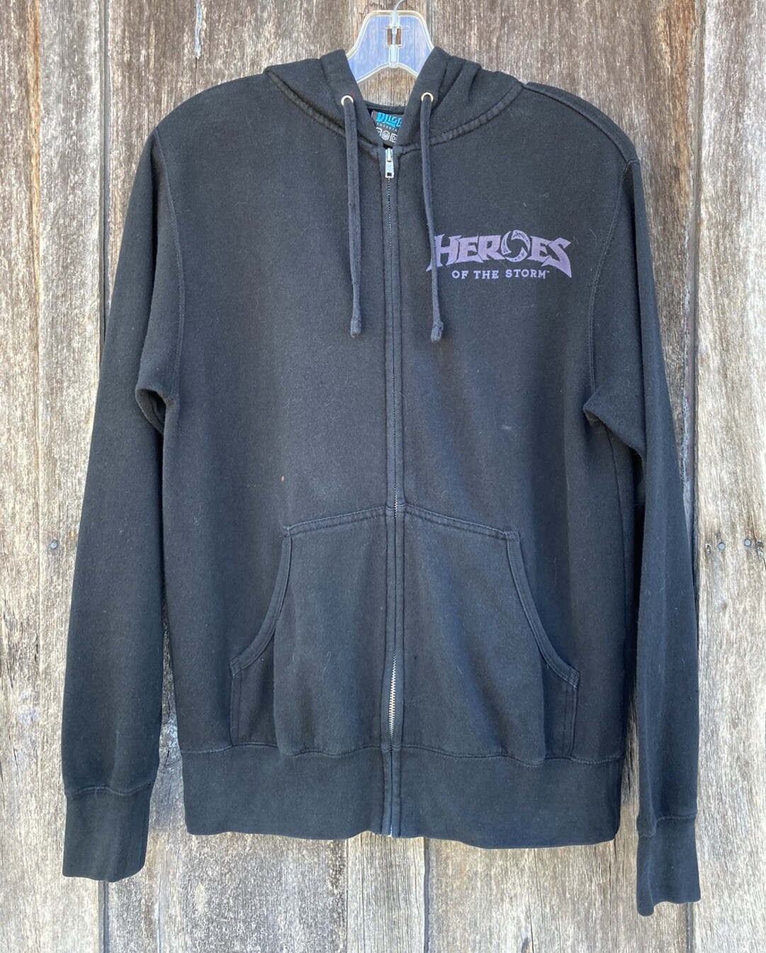 VTG BLIZZARD ENTERTAINMENT HEROES OF THE STORM BLACK ZIPPERED HOODIE Adult Small