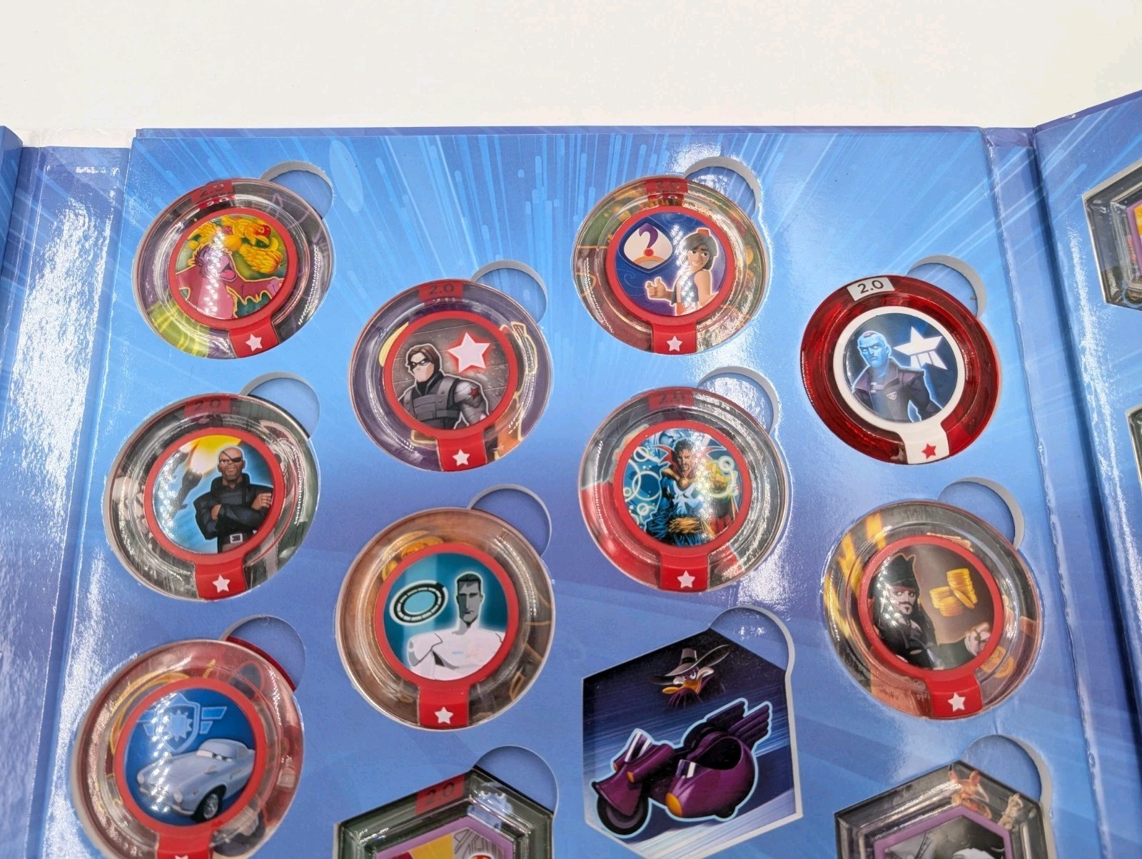 Lot Of 37 Disney Infinity Power Discs 2.0 With Storage Case (260147)