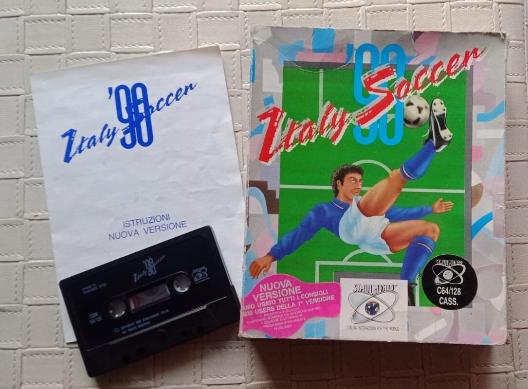 ITALY 90 SOCCER NEW VERSION SIMULMONDO COMMODORE 64 C64 128 NO AMIGA C16 VIC