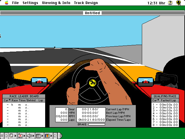 Apple Macintosh Color Ferrari Gran Prix Version 2 Disc/Manual RARE 1992 Bullseye