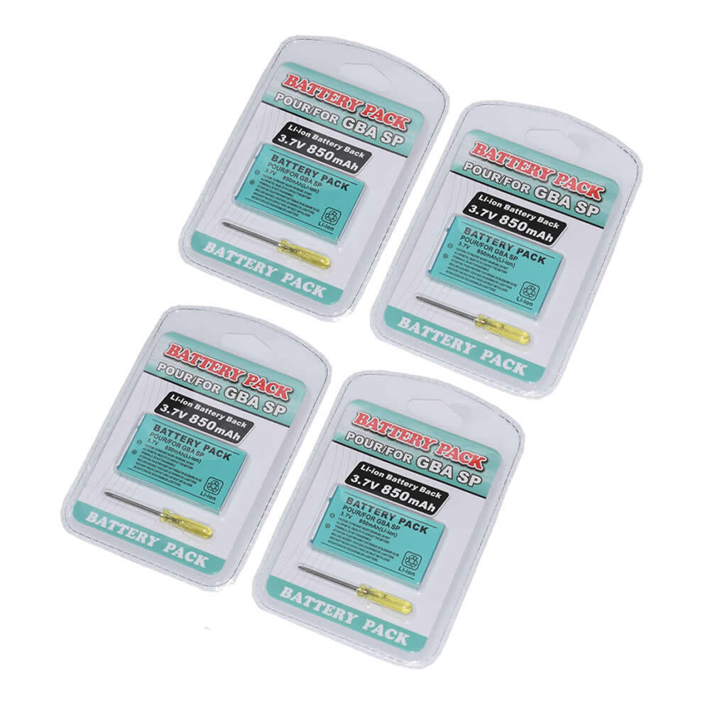 4x Battery for Nintendo Advance SP AGS-001 GBA SP AGS-003 SAM-SPRBP 850mAh
