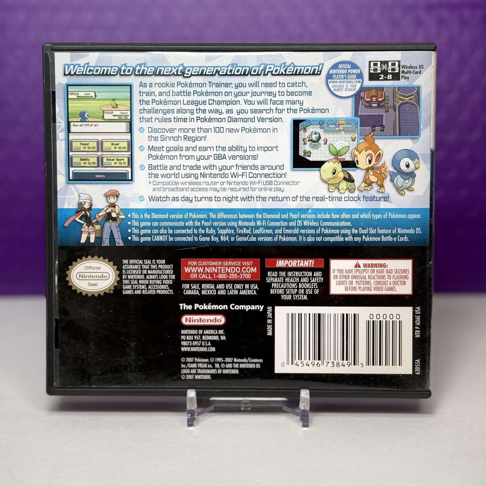 Pokemon Diamond Version Authentic [Nintendo DS – CIB] Complete Game Case Inserts