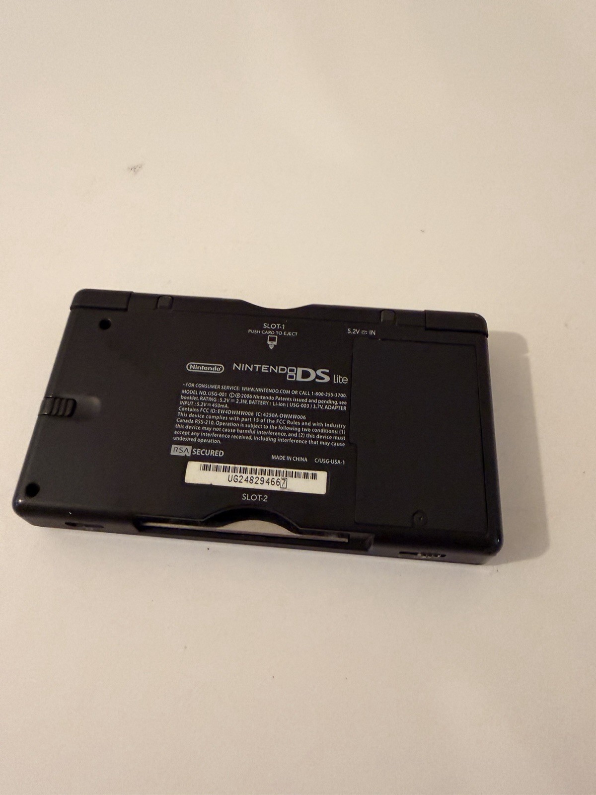 Nintendo DS Lite USG-001 Blue/Black Handheld System w/ Stylus works tested