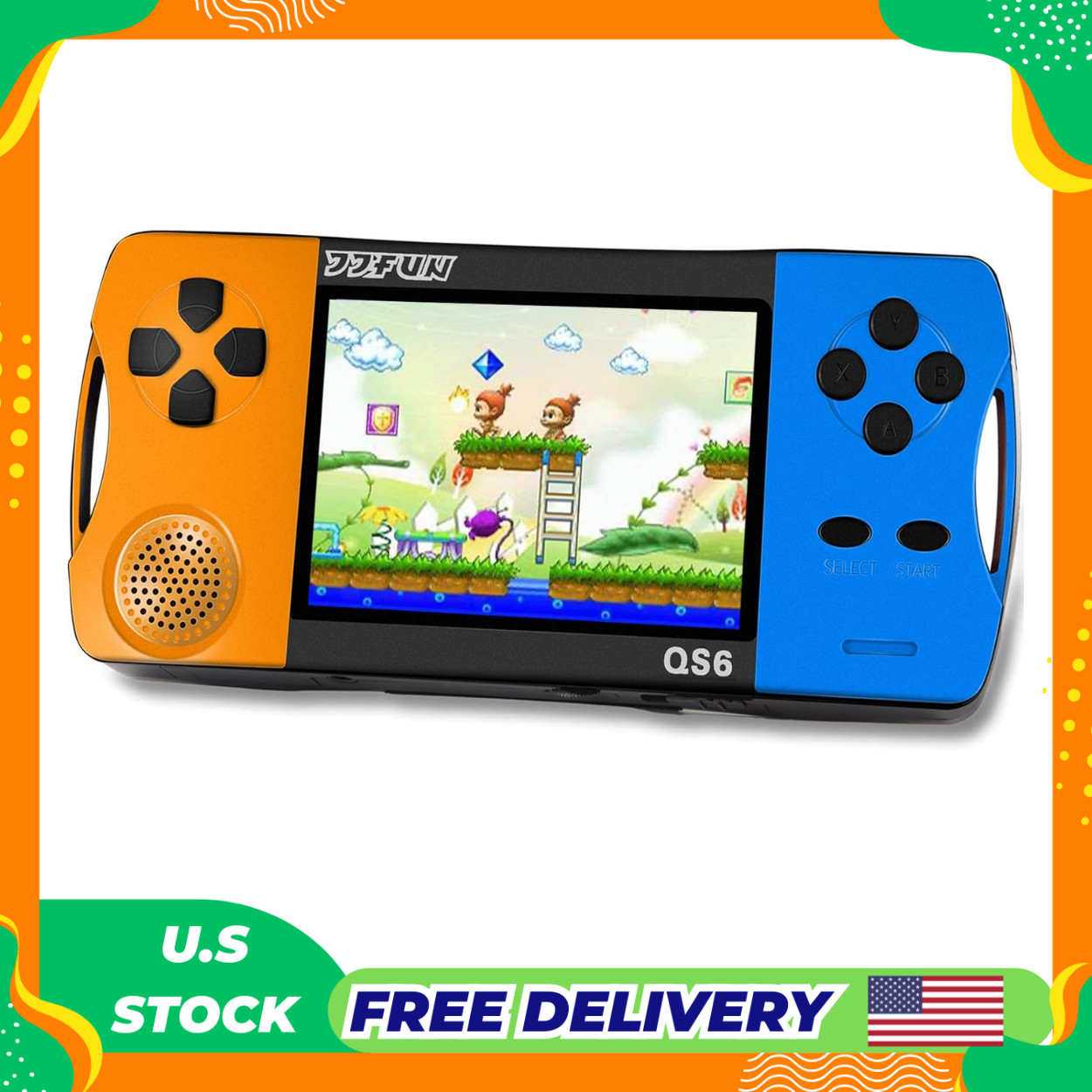 16 Bit Handheld Games for Kids with 3.2″ IPS Large Screen Built-in 216 Retro Vid