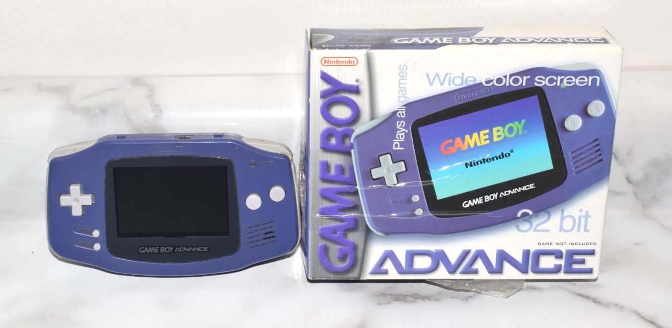 Nintendo Game Boy Advance GBA Console AGB-001 – Indigo Purple w/Original Box!