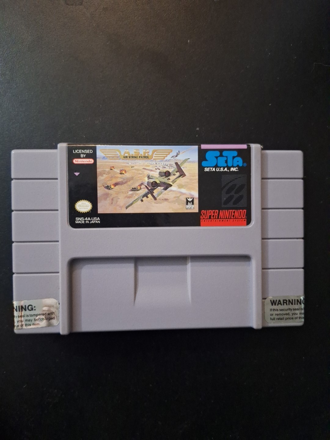 A.S.P. Air Strike Patrol (Super Nintendo SNES, 1994) Cartridge Only
