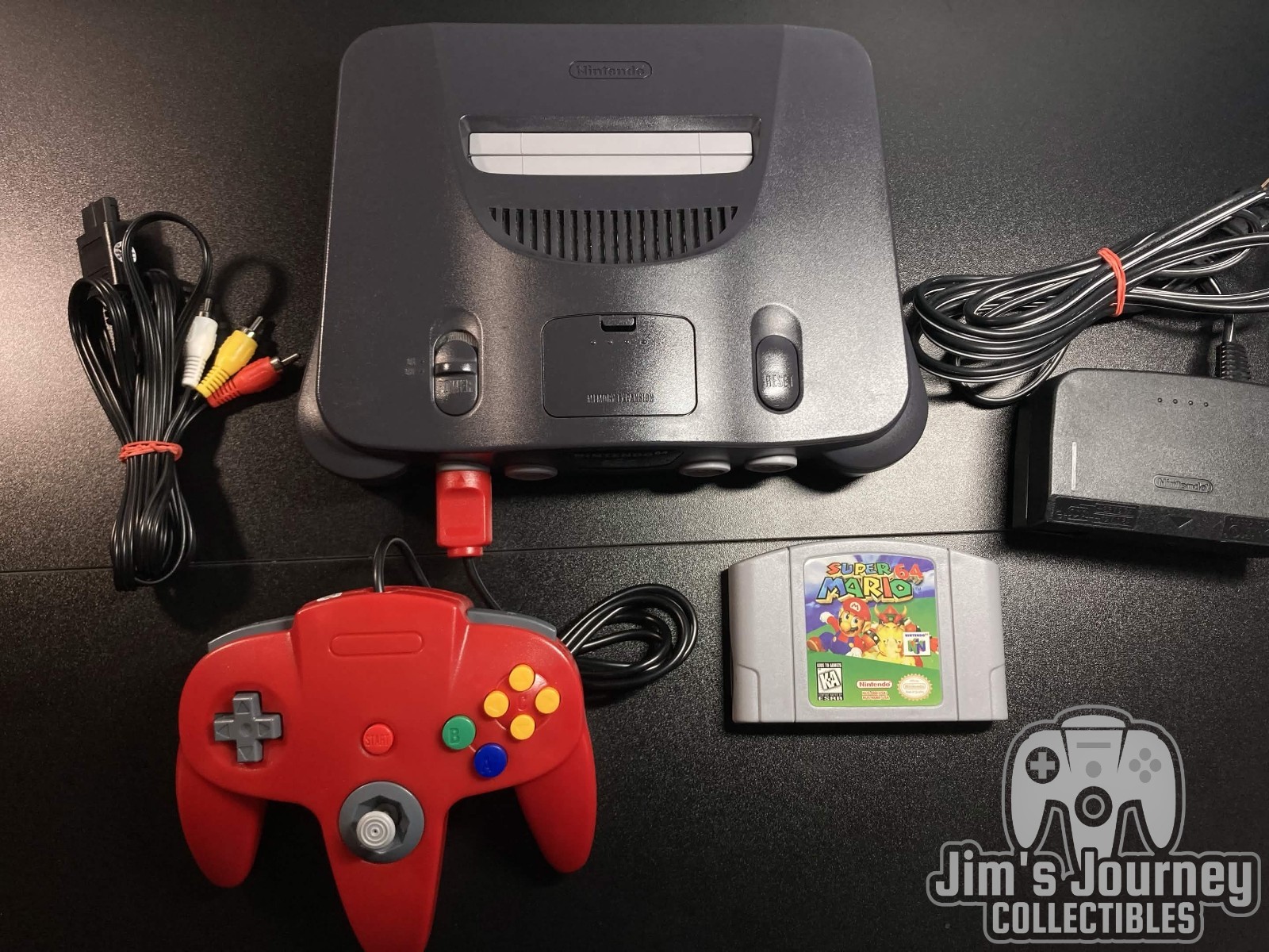 Nintendo 64 N64 Console + Super Mario 64+Controller+Cords
