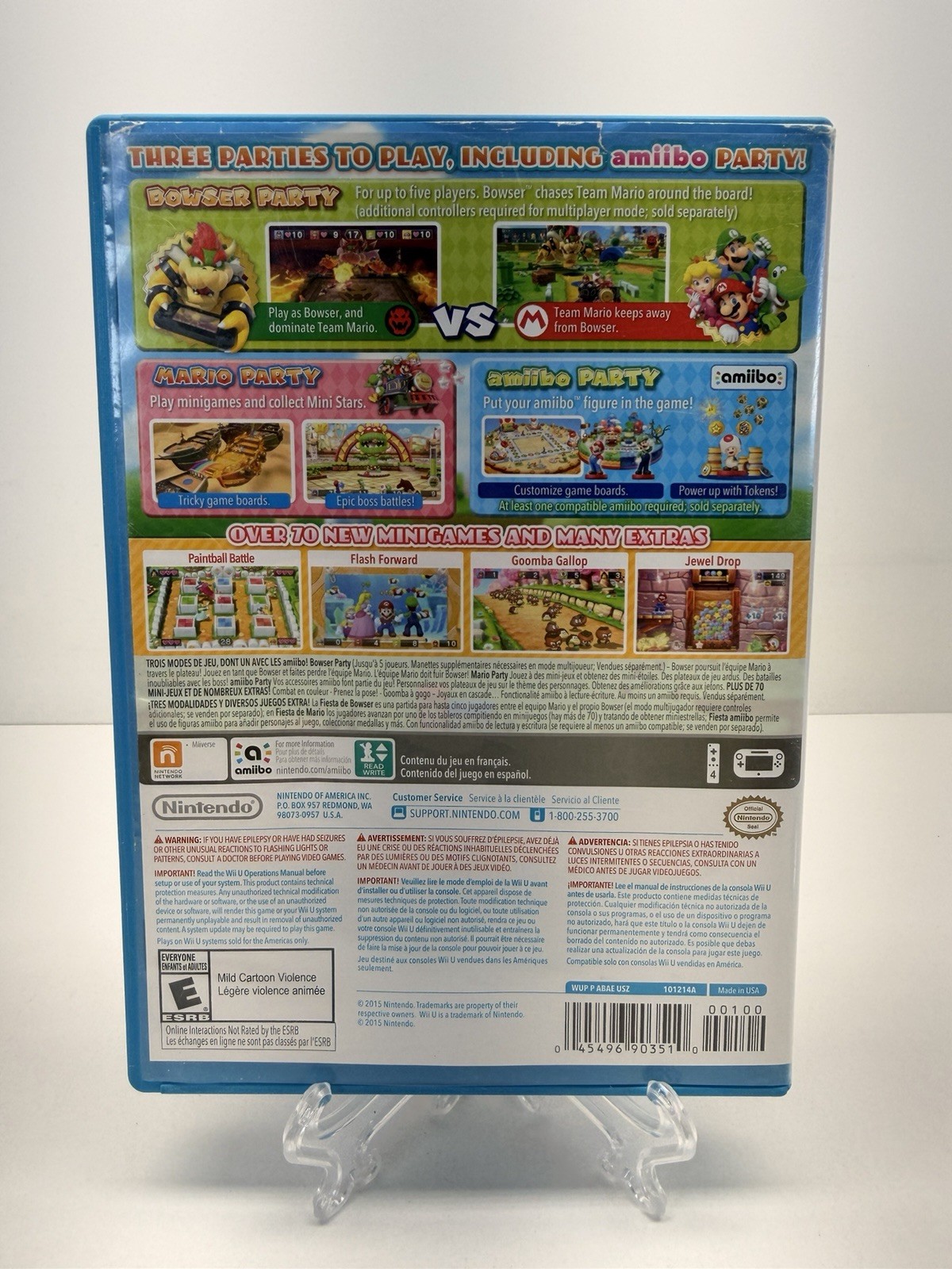 Mario Party 10 Nintendo Wii U (Complete In Box ) With Manual Free Shipping