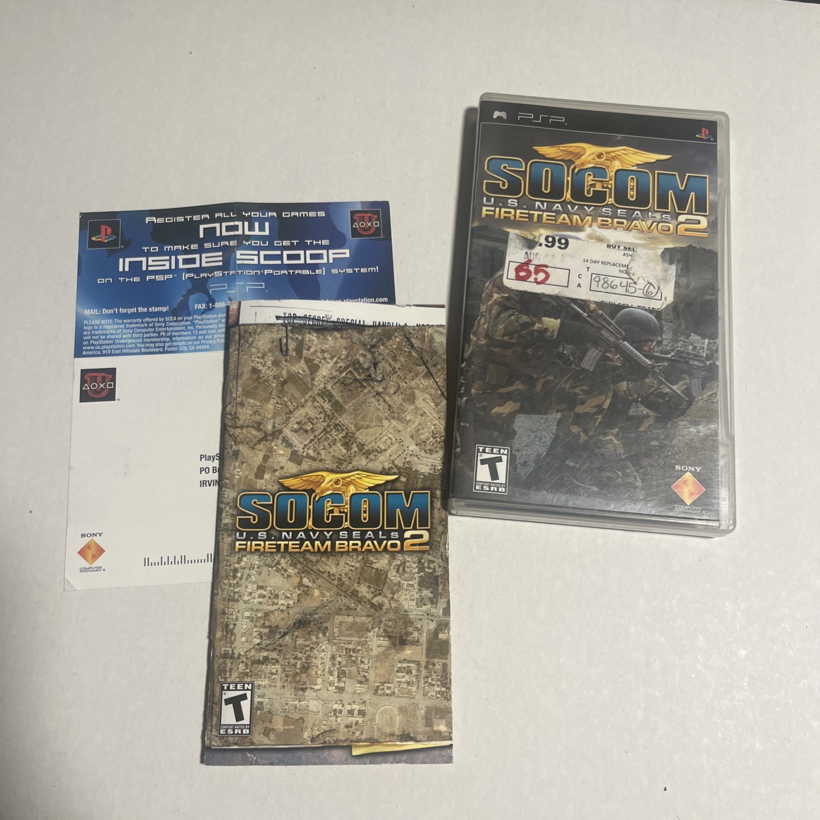 SOCOM: U.S. Navy Seals Fireteam Bravo 2 (Sony PSP) 2006; CIB Complete