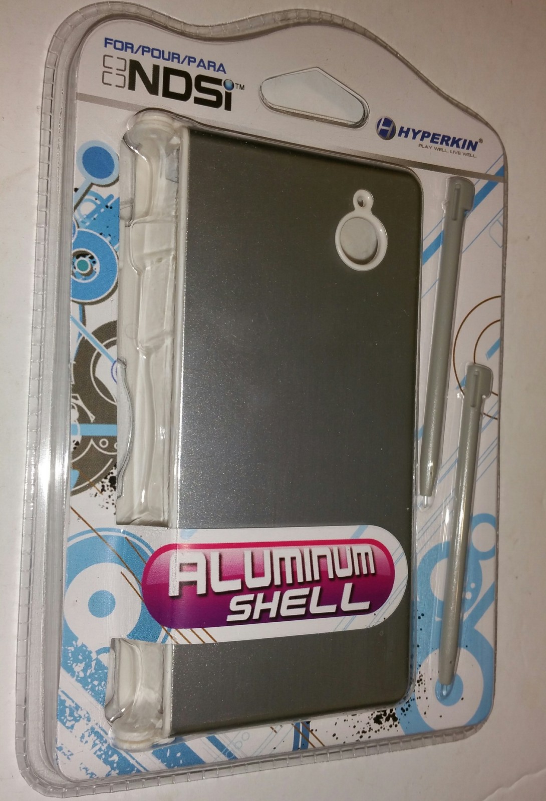 NEW Sealed Silver Aluminum Shell W/2 Stylus Pens for Nintendo DSi Hyperkin #42J