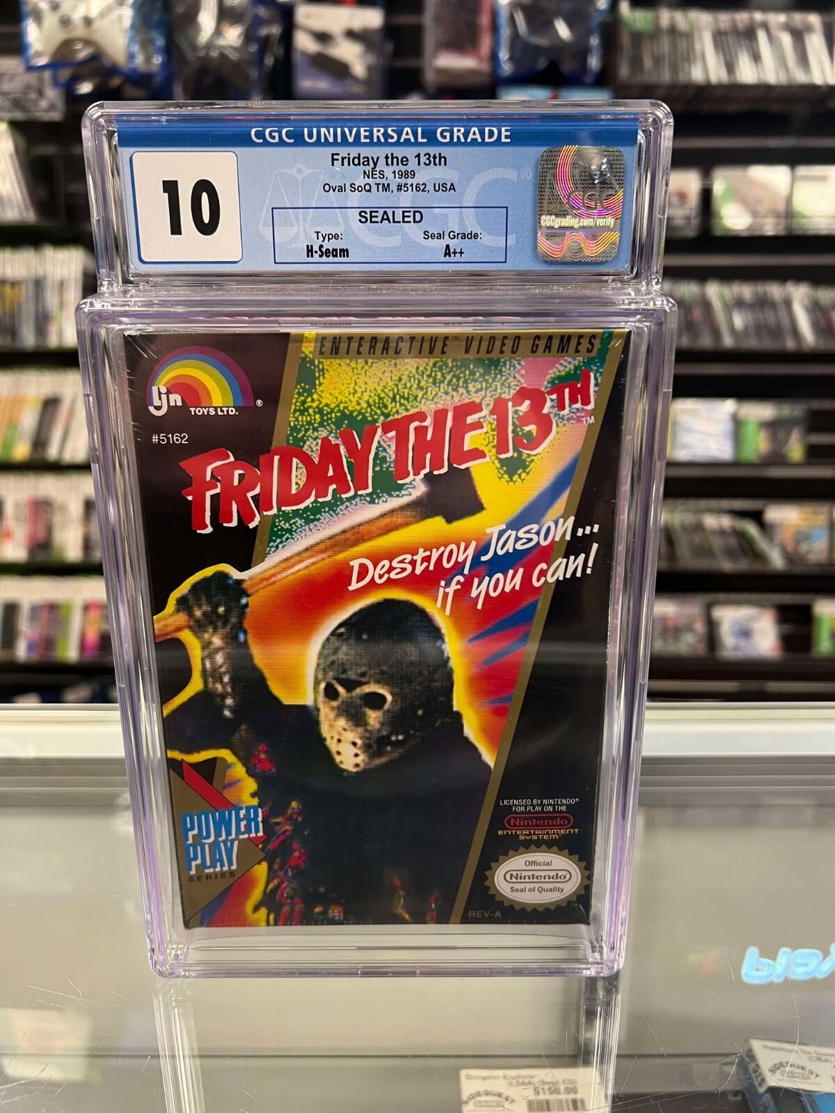 Friday the 13th NINTENDO NES Factory Sealed CGC 10 A++ H-seam Oval SOQ TM 1/1