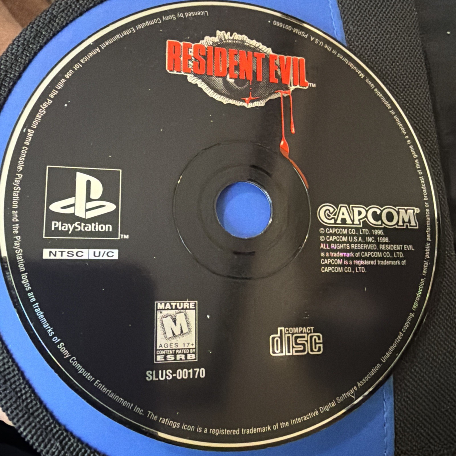 1996 PS1 Resident Evil Ps1 Phenomenal Shape Game Disc Only Game Disc Only Mint