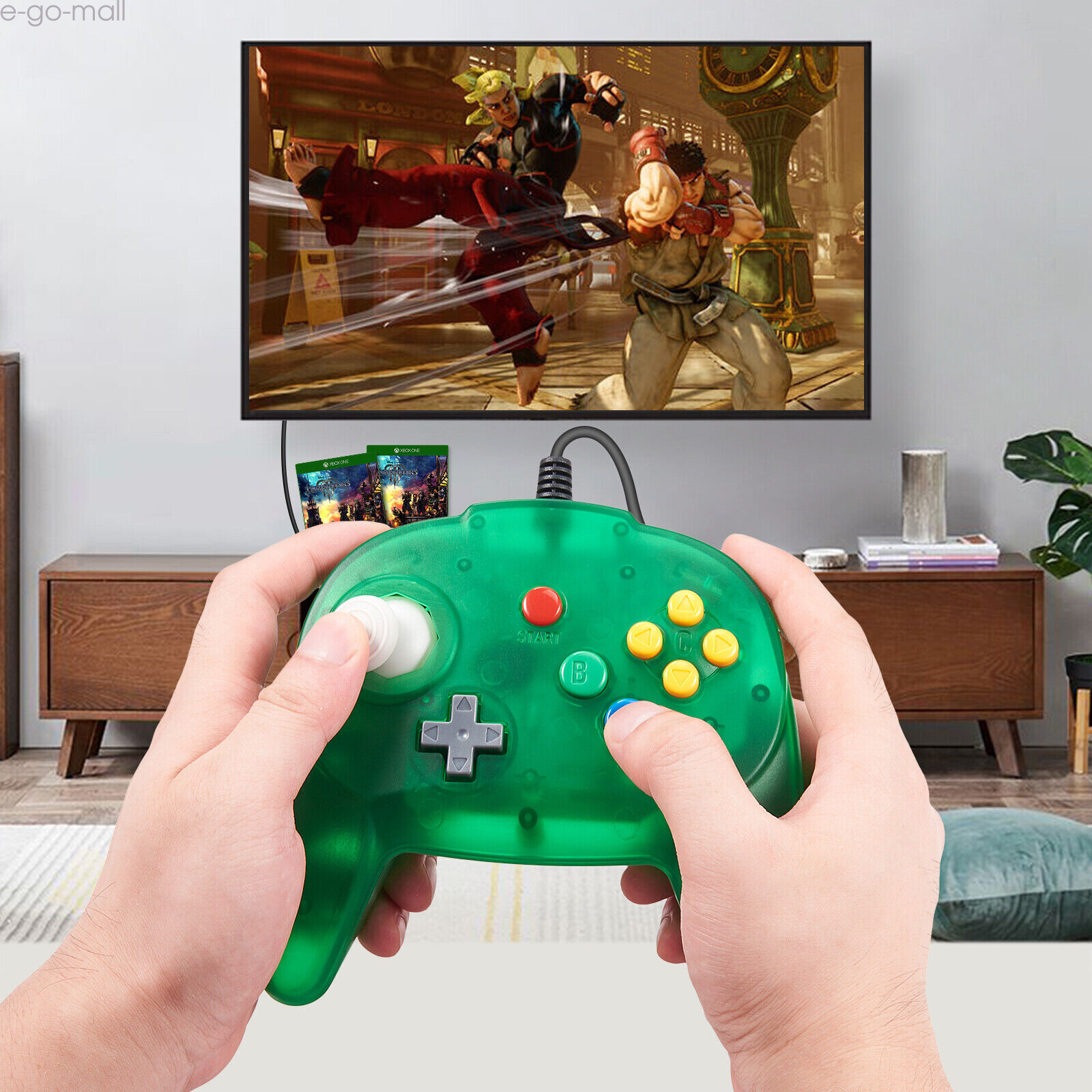 USB N64 Mini Wired Game Controller for STEAM Super RetroCade Switch PC MAC