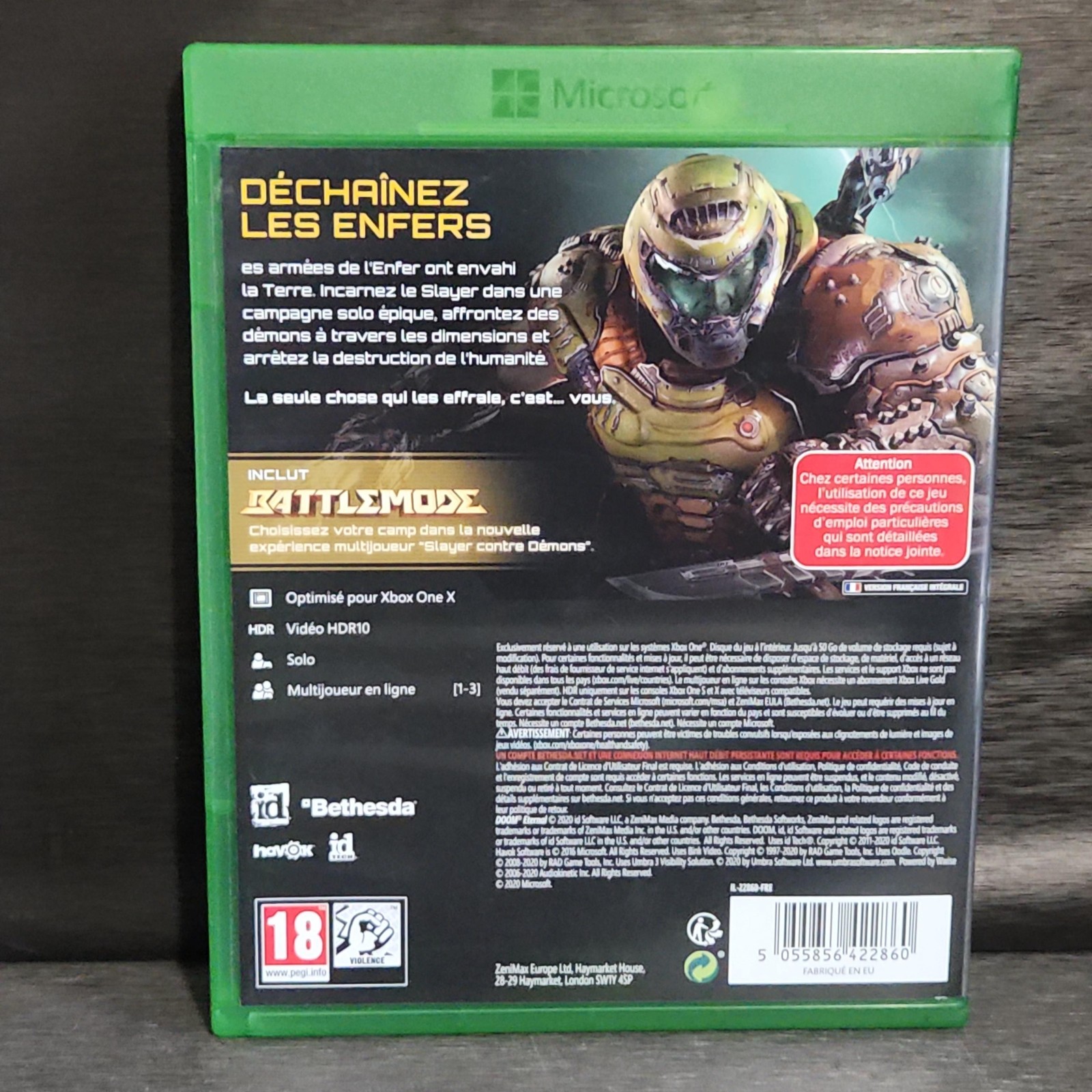 Doom Eternal Microsoft Xbox One Game CIB PEGI 18