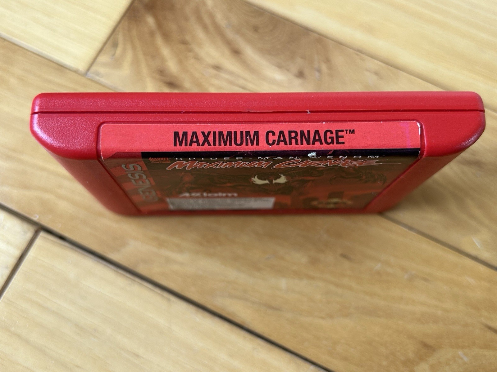 Spider-Man & Venom Maximum Carnage Sega Genesis – Red Game Cartridge