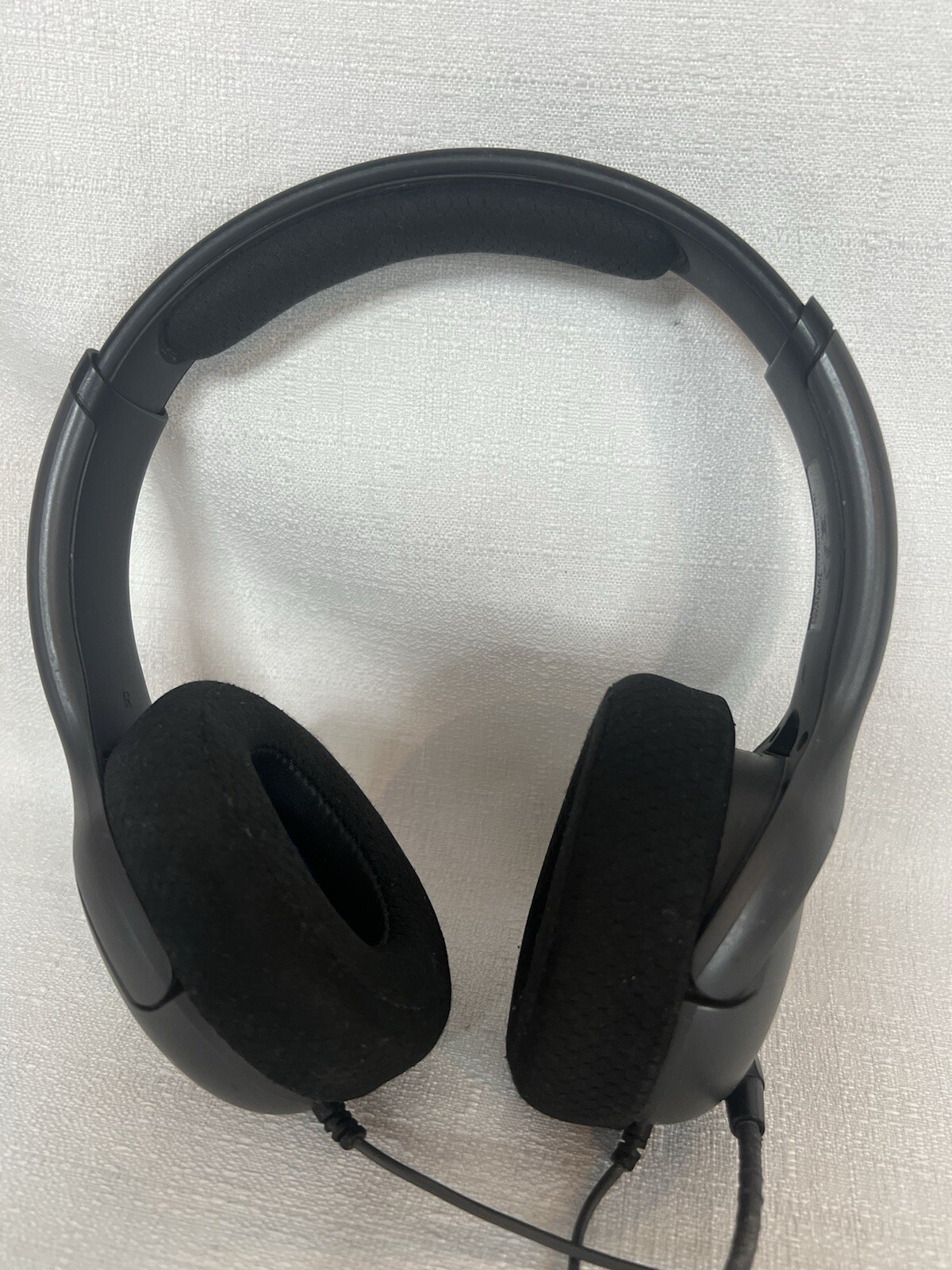 PlayStation Corded Headphones With Mic Black Grey Tested Work!