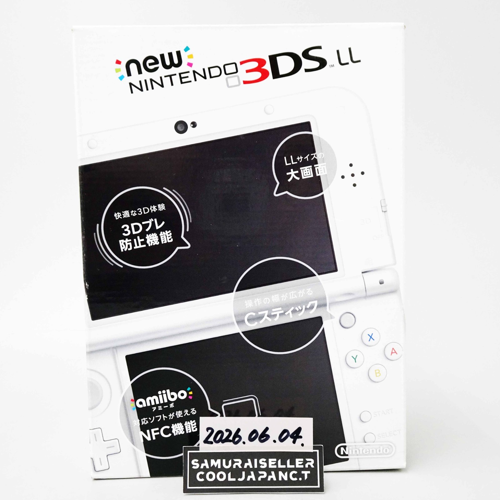 New Nintendo 3DS LL XL Pearl White Console Handheld System Japan Used