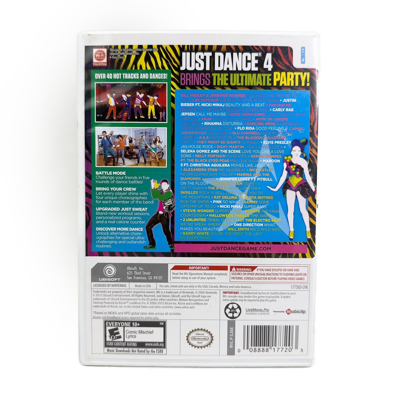 Just Dance 4 (Nintendo Wii, 2012)