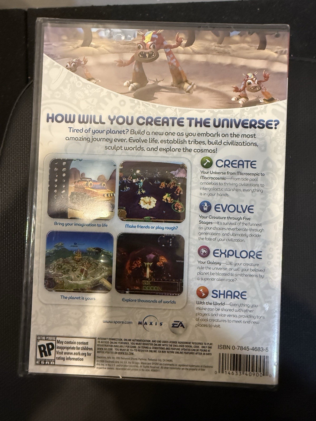 Spore (Windows/Mac, 2008) (brand New sealed Original Box)