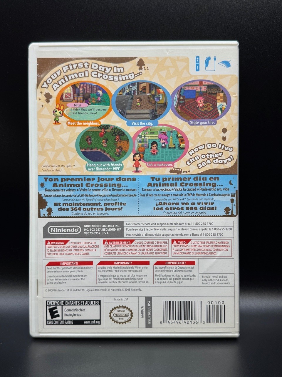 Animal Crossing: City Folk (Nintendo Wii, 2008) Tested Working