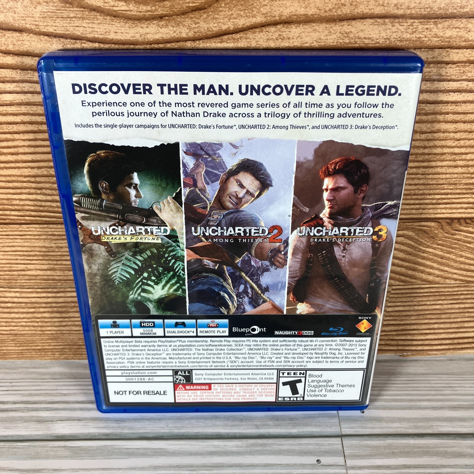 Uncharted The Nathan Drake Collection Playstation 4 PS4 Video Game
