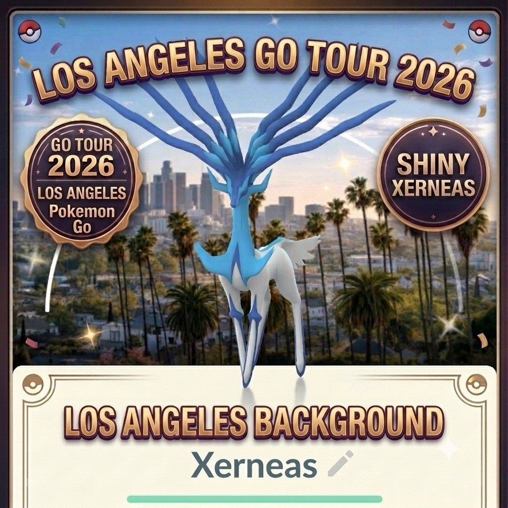 Pokemon✨Shiny Xerneas LA Background✨TRA-DE✨Go Tour 2026 ✨