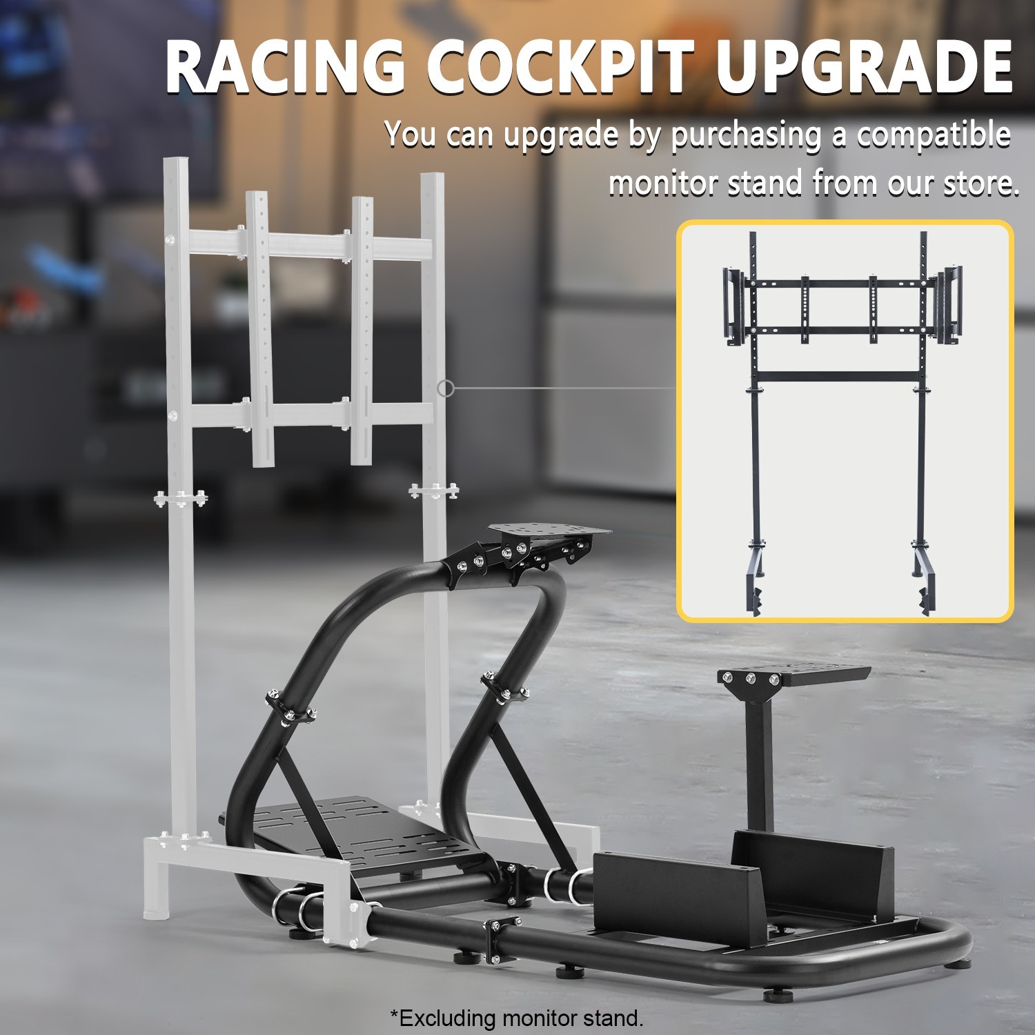 Marada Racing Sim Cockpit Wheel Stand Stable Fit Logitech G29 G920Thrustmaster