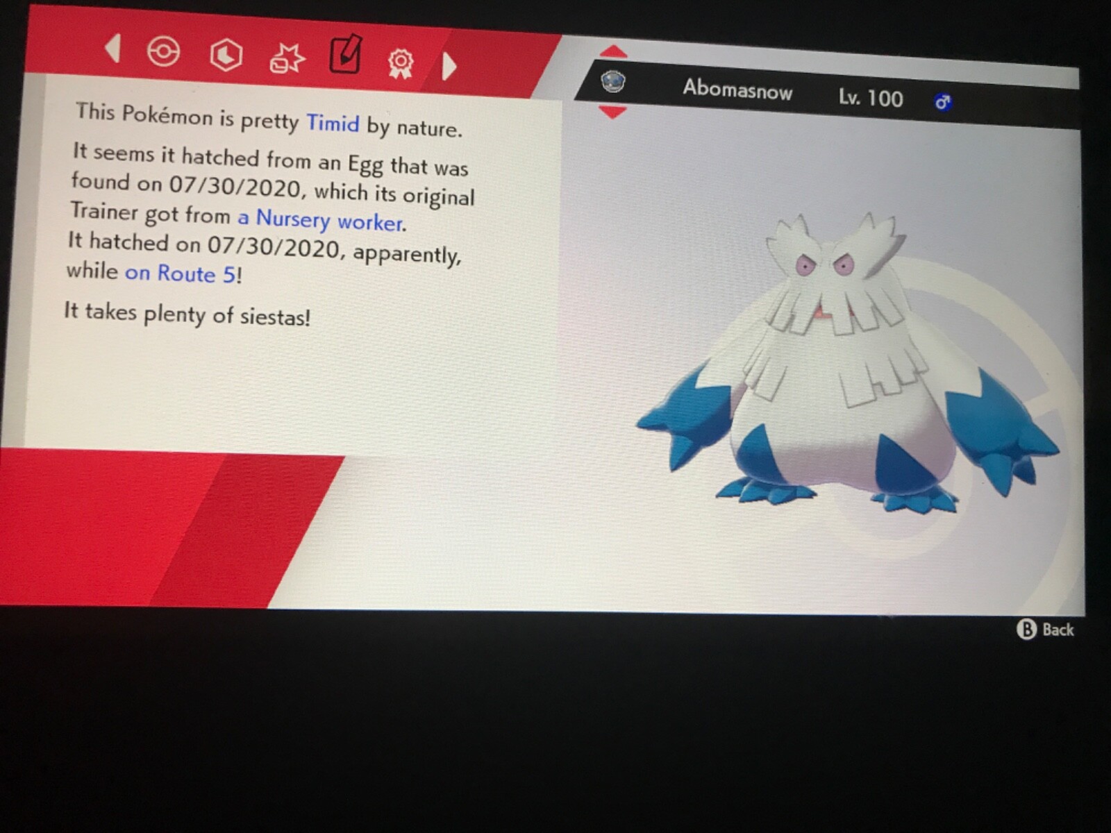 Pokemon Sword And Shield Shiny Abomasnow 6IV Battle Ready Fast Delivery