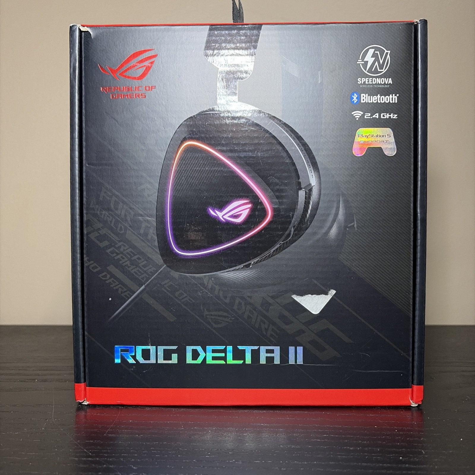 ASUS ROG Delta II Wireless Gaming Headset with Mic Tri-Mode (BT, 2.4G, 3.5mm)