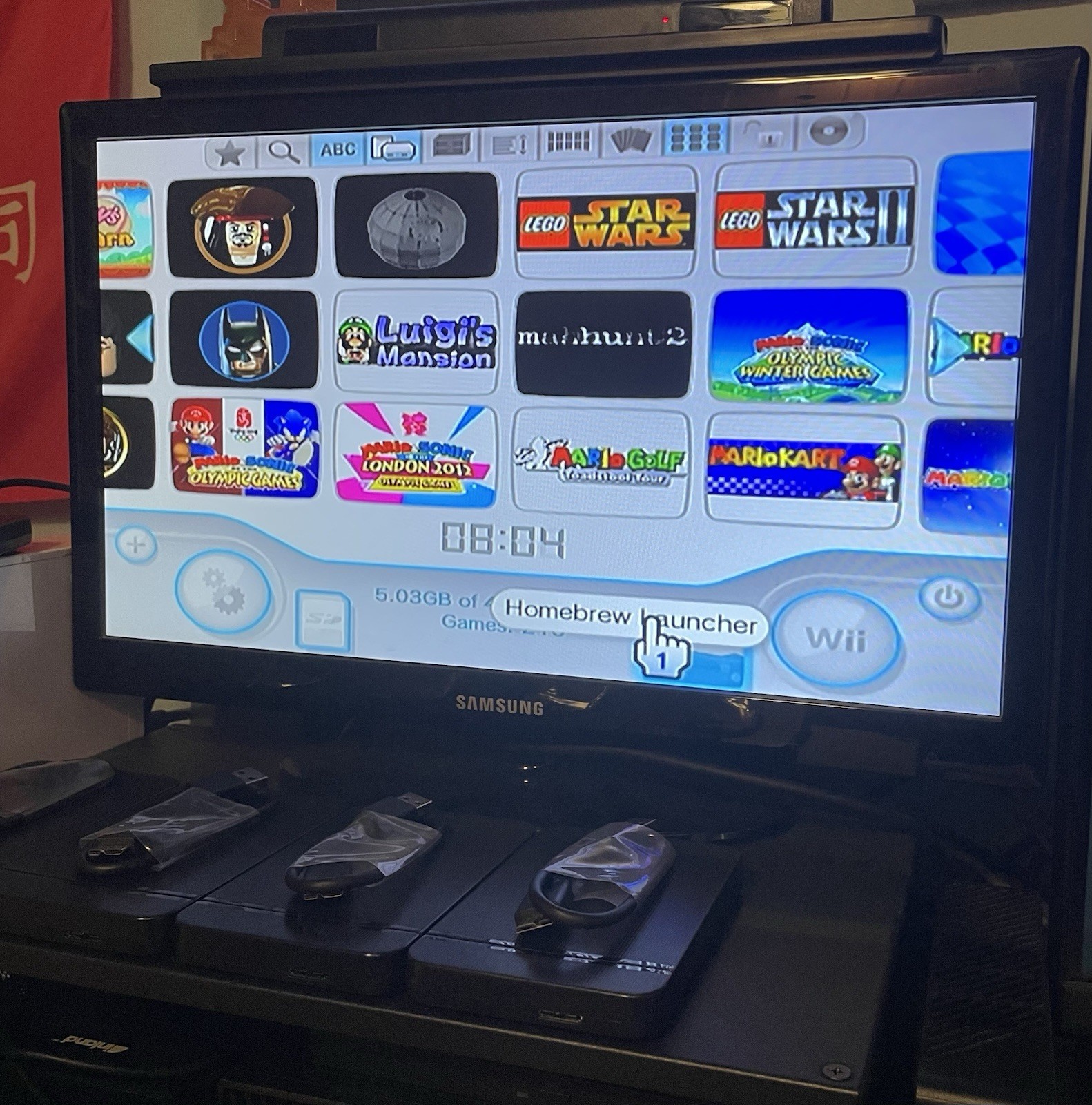 HomeBrew Wii With 500gb Hardrive, Games included