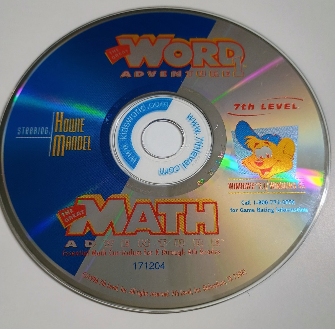 Lil’ Howie’s Word Math Adventure CD-ROM (Disc Only, 1997) – Vintage Win95