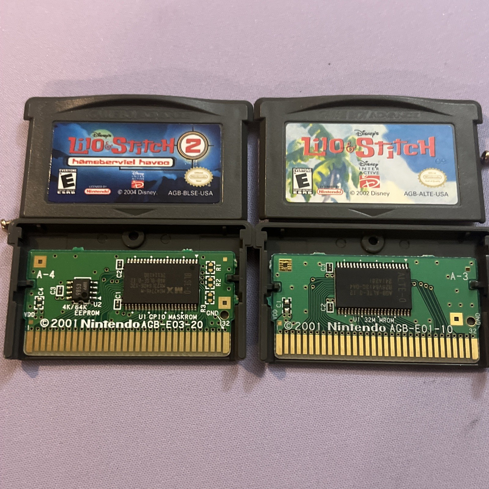 Lilo & Stitch 1 2 Hamsberviel Havoc Nintendo Game Boy Advance Disney Lot 2 Games