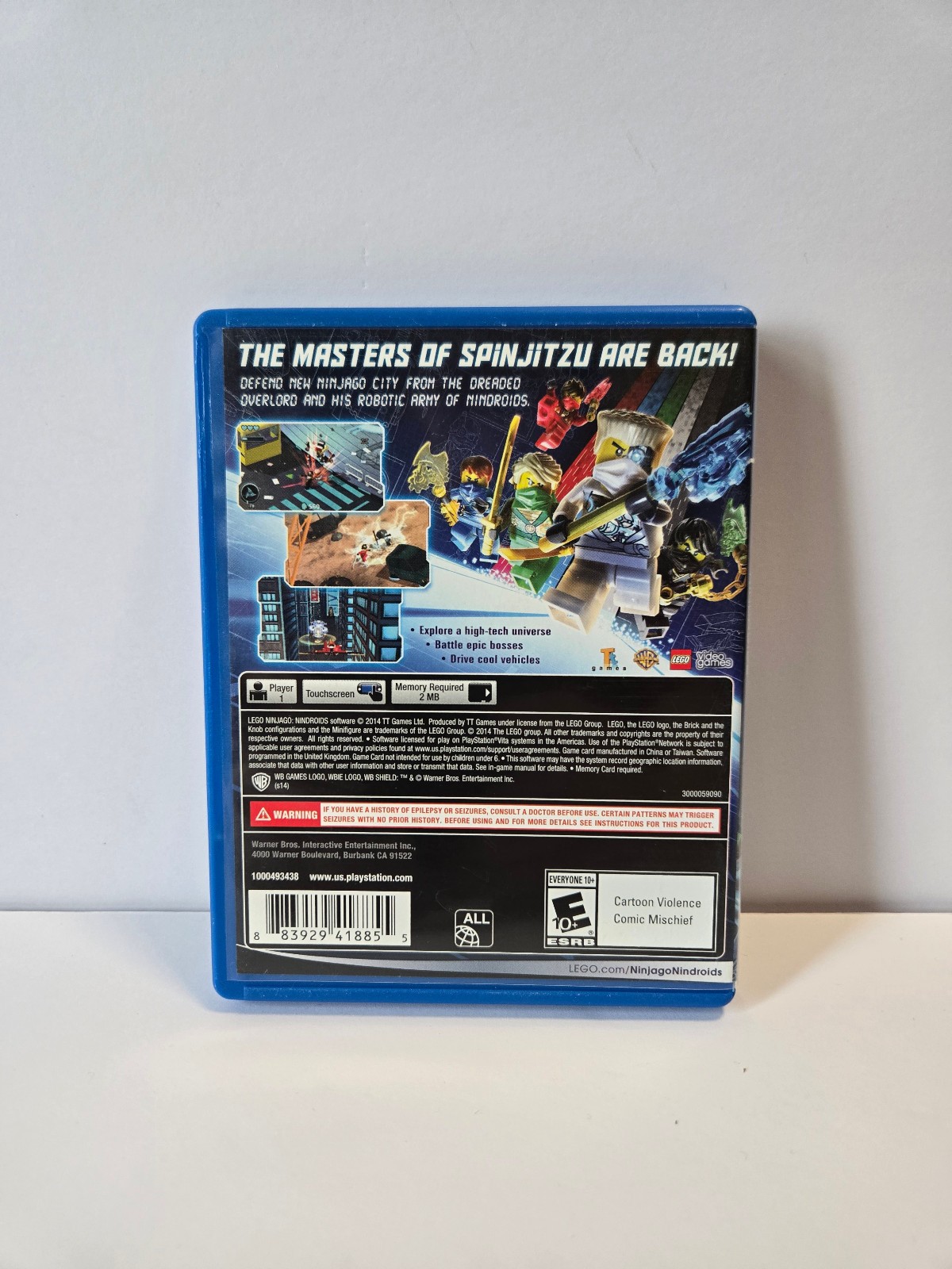Lego Ninjago Nindroids (PlayStation PS Vita) Original Case Only