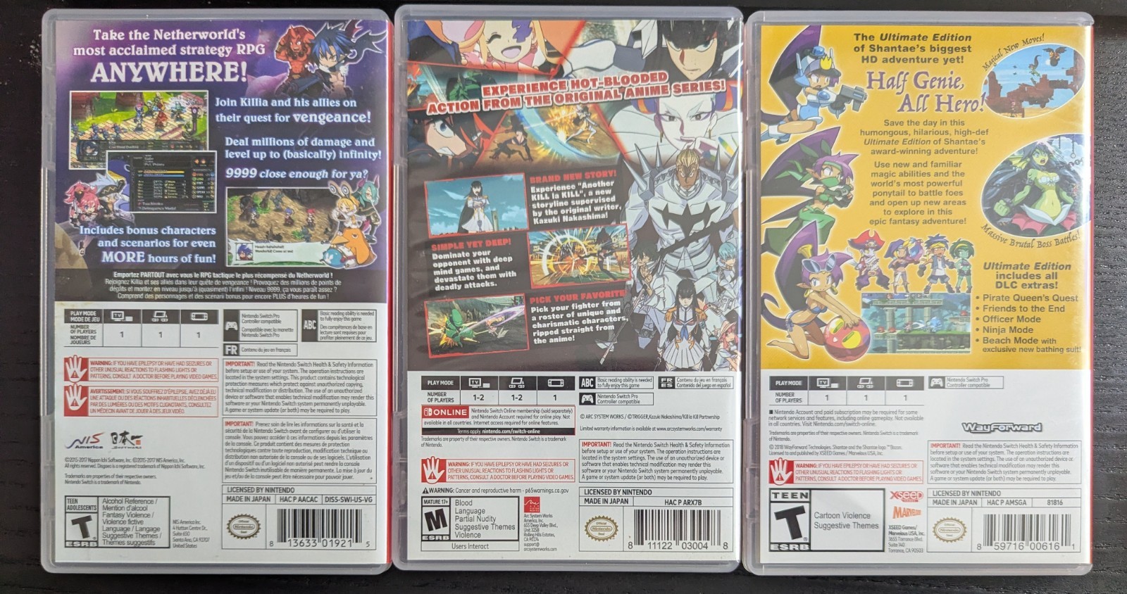 Nintendo Switch Game bundle Assorted JRPG Rhythm Fighting Games – Lot Of 7 – CIB