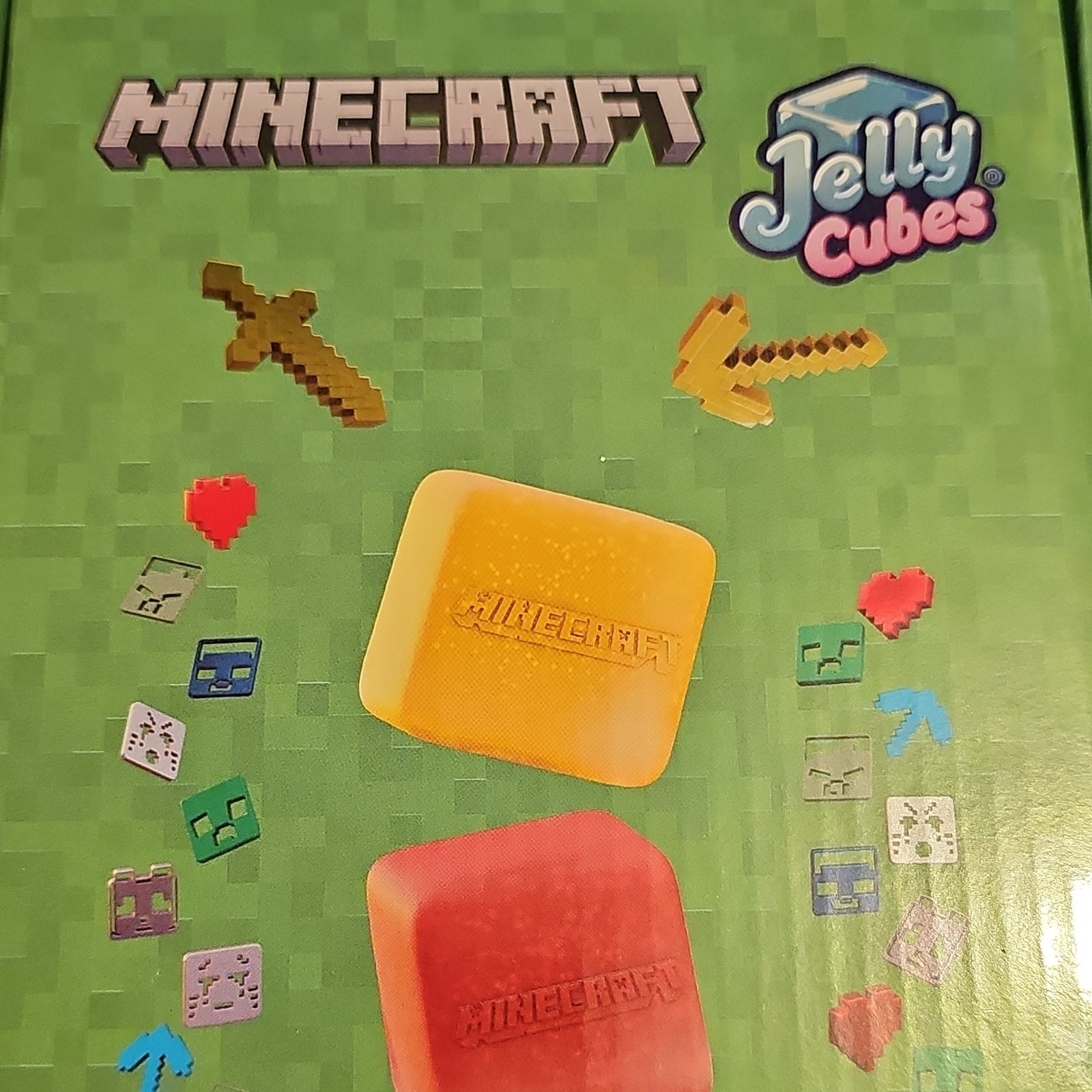 Jelly Belly Glow in the Dark Minecraft Creeper Jelly Cubes Candy Toy 2015