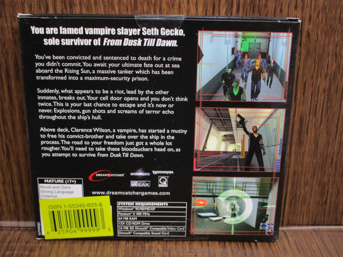 Video Game PC From Dusk Till Dawn NEW SEALED Jewel