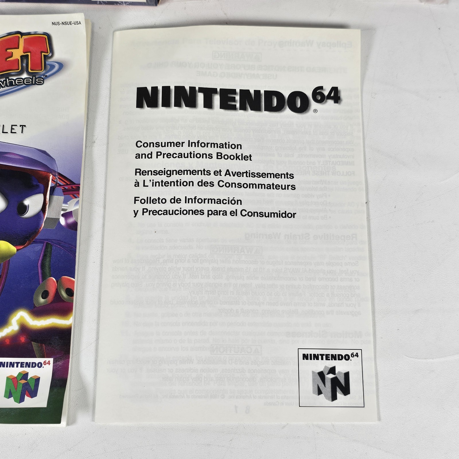 Rocket: Robot on Wheels (Nintendo 64, 1999) Game CIB Complete MINT CELLOPHANE