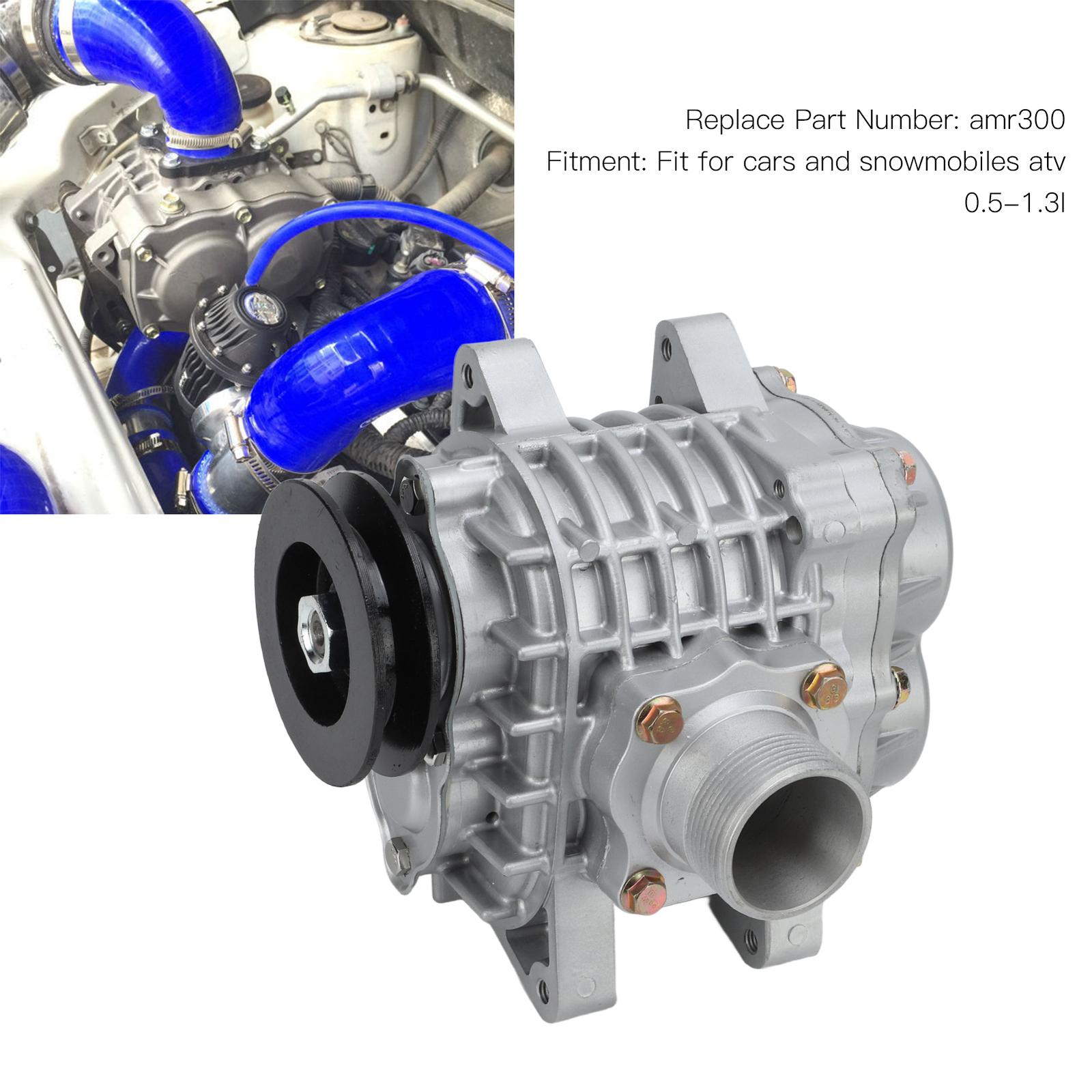 AMR300 Supercharger Compressor Blower Booster For Cars Snowmobiles ATV 0.5-1.3L