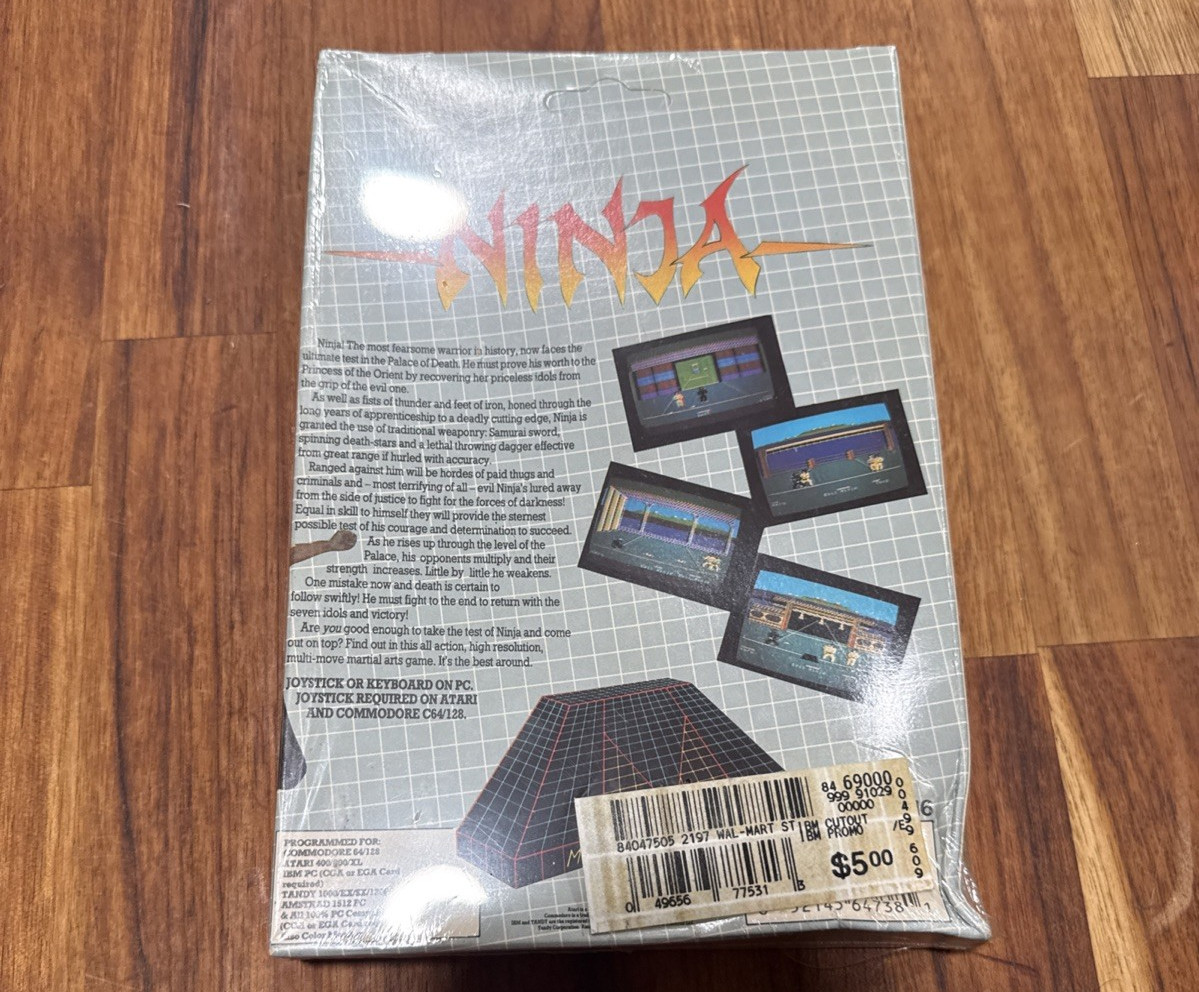 Mastertronic Ninja C64/128 Atari 400 800 XL And IBM PC Compatible