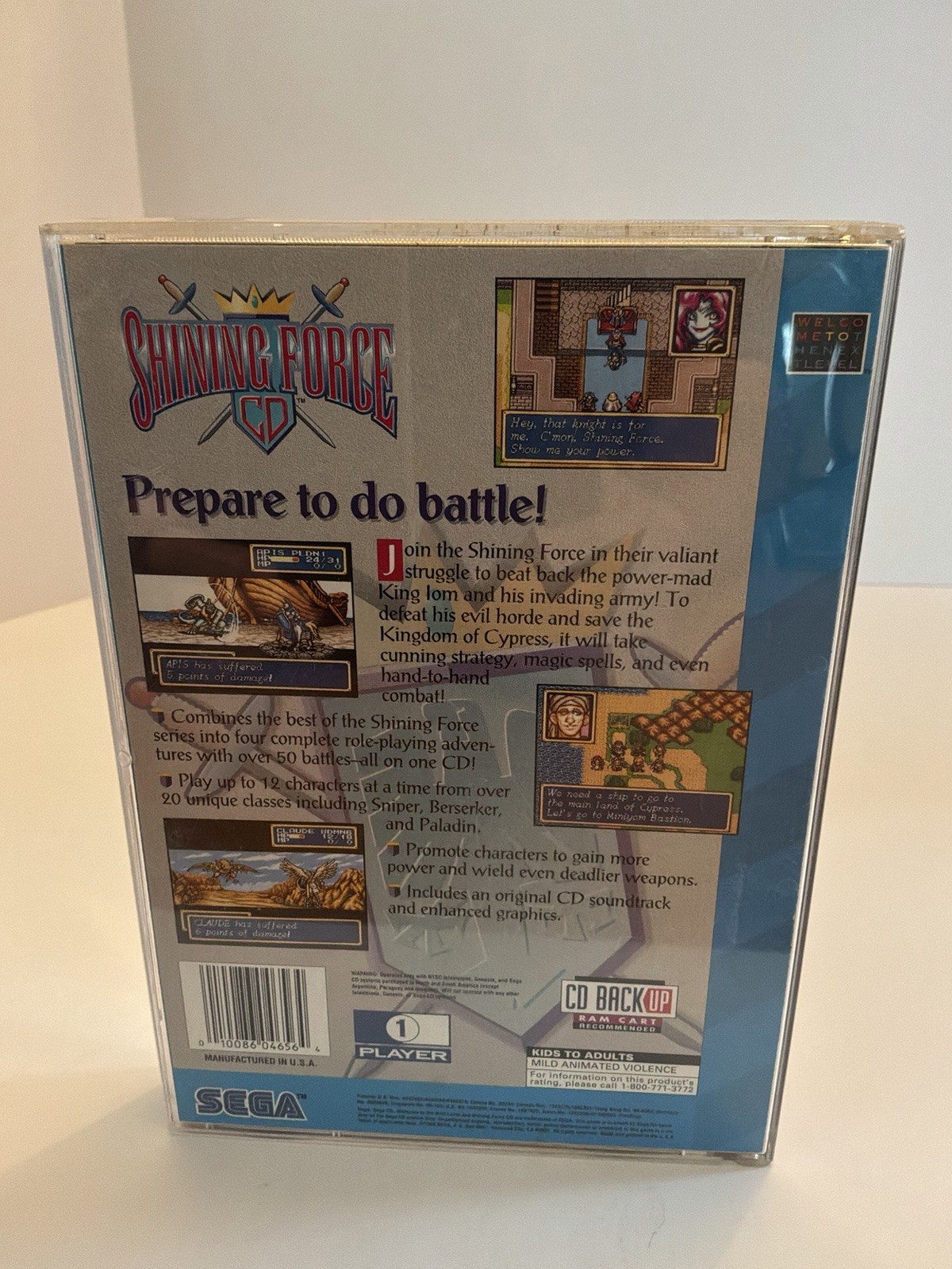 Shining Force CD (Sega CD, 1994) Complete Authentic Nice