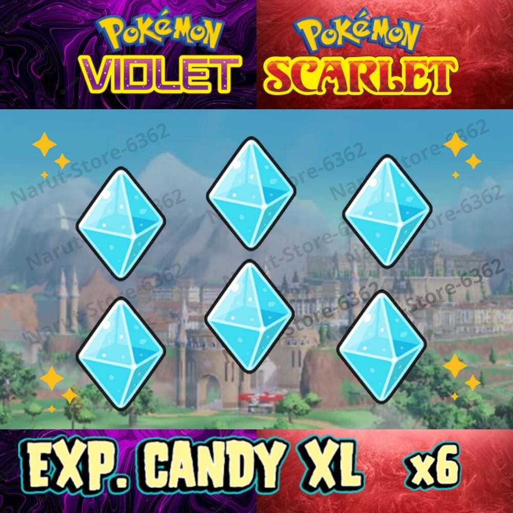 🔥EXP. CANDY XL x6🔥 for Pokemon Scarlet & Violet✨ The teal Mask 🌟