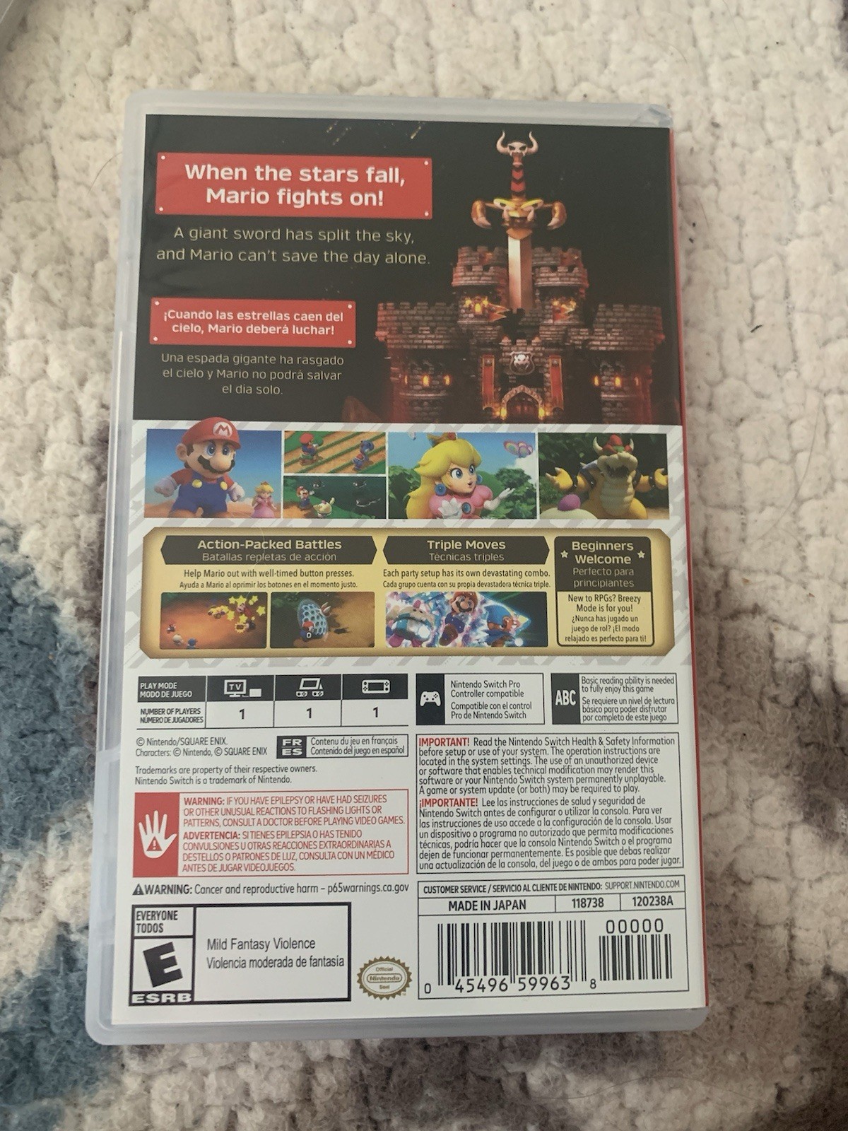 Super Mario RPG Nintendo Switch Game With Case. Pre-owned Tested And Working